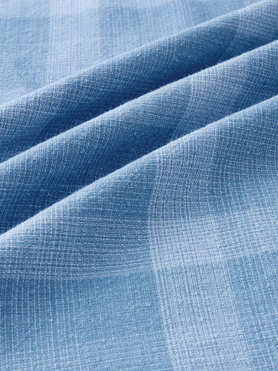 Arctic Mist Denim Shadow Checks Boxy Fit Crop Shirt - Image 9