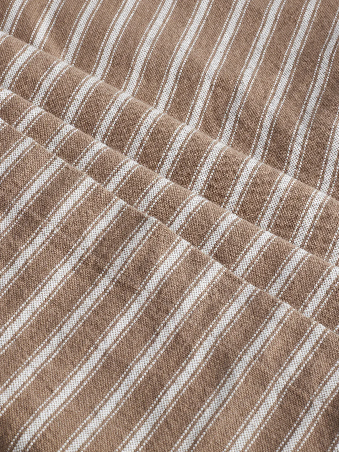 Beachline Brown Vertical Striped Straight-Fit Trousers - Image 9