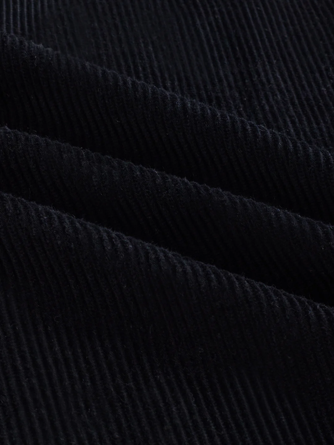 Timeless Black Corduroy Boxy Fit Crop Shirt - Image 10